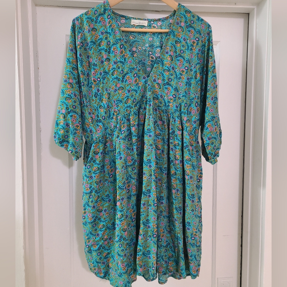 Natural Life Stella V-Neck Mini Dress Size Large - Picture 2 of 5